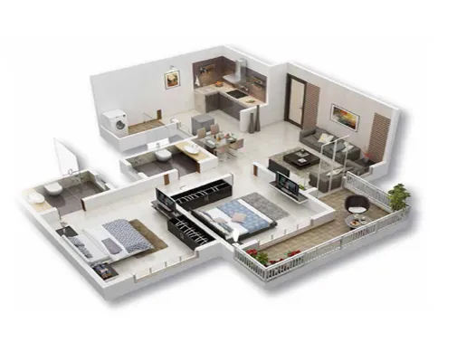 2 Bhk unit Plan